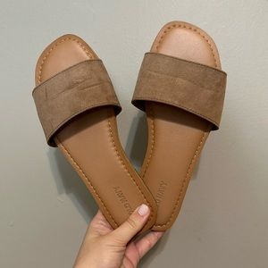 old navy beige sandals.
